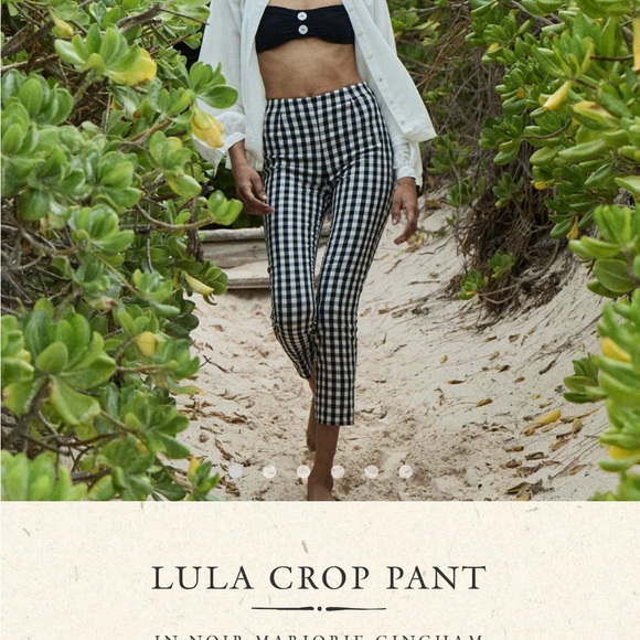 Doen Lula Crop Pant in Black and White Gingham - Picture 1 of 1